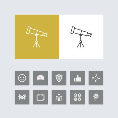 düz biçim simgeleri vektör resimlemesini ayarla