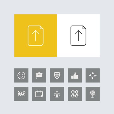 düz biçim simgeleri vektör resimlemesini ayarla