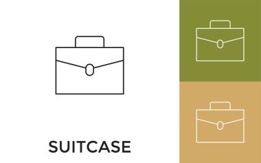 Düzenlenebilir Bavul Başlıklı İnce Satır Simgesi. Mobil Uygulama, Web Sitesi, Yazılım ve Yazdırma Ortamı için kullanışlı.