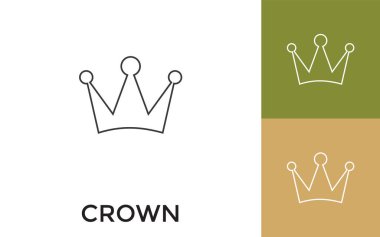 Başlıklı düzenlenebilir Crown İnce Satır Simgesi. Mobil Uygulama, Web Sitesi, Yazılım ve Yazdırma Ortamı için kullanışlı.