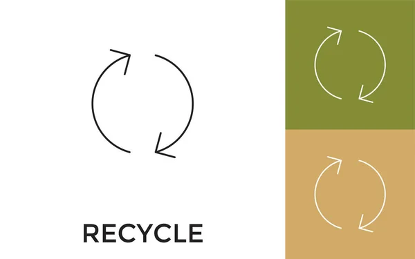 Recycle Thin Line Icon Yang Dapat Diedit Dengan Judul Berguna - Stok Vektor