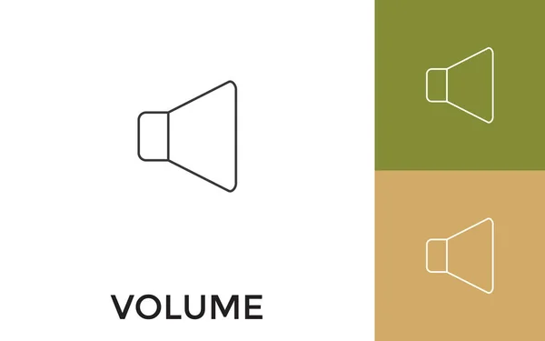 Editierbares Volume Thin Line Icon Mit Titel Nützlich Für Mobile — Stockvektor