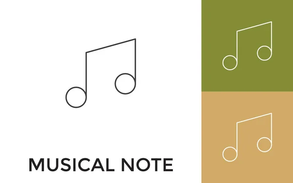 Szerkeszthető Music Note Thin Line Ikon Cím Hasznos Mobil Alkalmazásokhoz — Stock Vector