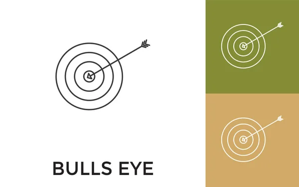 Edytowalna Ikona Bulls Eye Thin Line Tytułem Przydatne Dla Aplikacji — Wektor stockowy