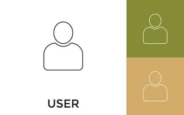 Editierbares User Thin Line Icon Mit Titel Nützlich Für Mobile — Stockvektor