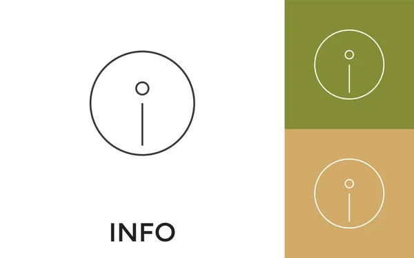 Editierbares Info Thin Line Icon Mit Titel Nützlich Für Mobile — Stockvektor