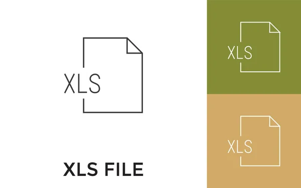 Icona Xls File Thin Line Modificabile Con Titolo Utile Applicazioni — Vettoriale Stock