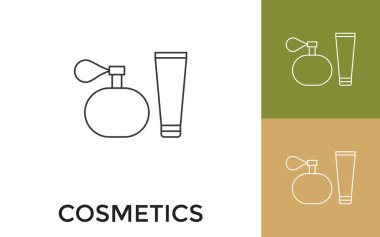 Başlıklı Düzenlenebilir Kozmetik İnce Satır Simgesi. Mobil Uygulama, Web Sitesi, Yazılım ve Yazdırma Ortamı için kullanışlı.