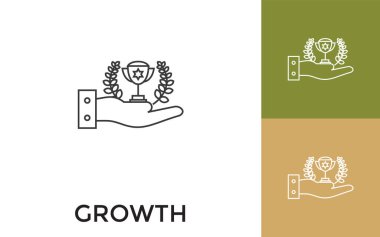 Başlıklı Düzenlenebilir Büyüme İnce Satır Simgesi. Mobil Uygulama, Web Sitesi, Yazılım ve Yazdırma Ortamı için kullanışlı.