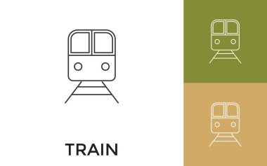 Başlıklı Düzenlenebilir Tren İnce Satır Simgesi. Mobil Uygulama, Web Sitesi, Yazılım ve Yazdırma Ortamı için kullanışlı.