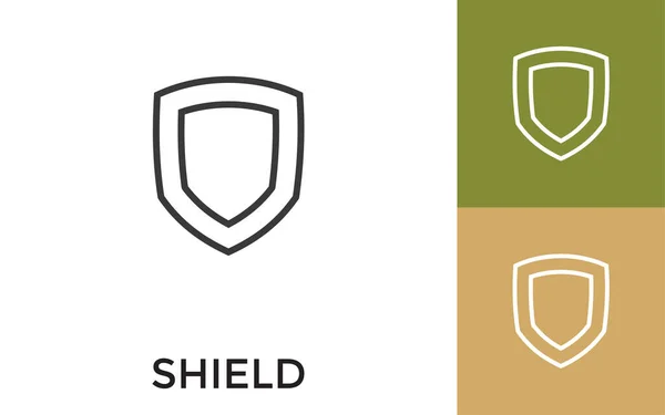 타이틀이 Editable Shield 아이콘 모바일 애플리케이션에 사이트 소프트웨어 미디어 — 스톡 벡터