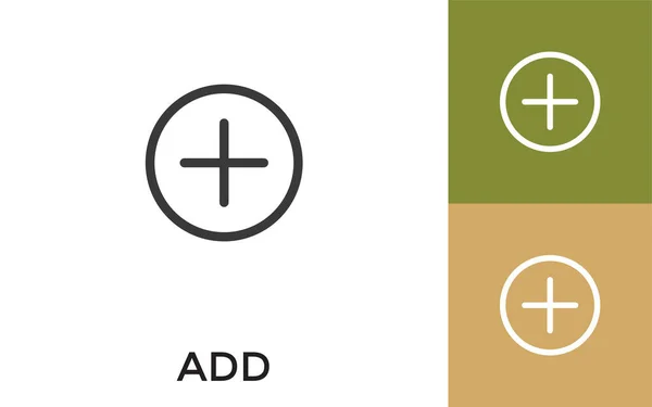 Editable Add Icon Title Útil Para Aplicaciones Móviles Sitios Web — Archivo Imágenes Vectoriales