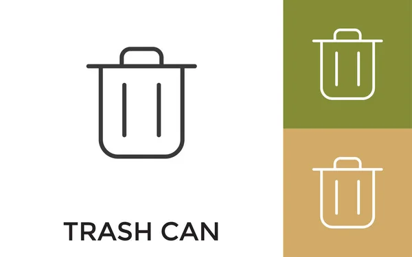 Editierbares Mülleimer Symbol Mit Titel Nützlich Für Mobile Anwendungen Website — Stockvektor