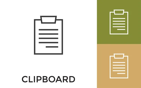 Icône Clip Board Modifiable Avec Titre Utile Pour Les Applications — Image vectorielle