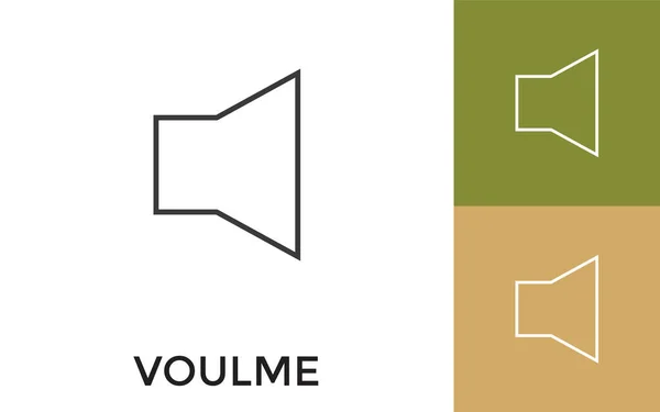 Icône Volume Modifiable Avec Titre Utile Pour Les Applications Mobiles — Image vectorielle