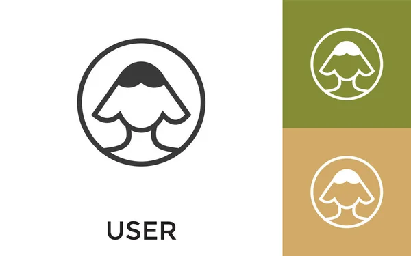 Icono Usuario Editable Con Título Útil Para Aplicaciones Móviles Sitios — Archivo Imágenes Vectoriales
