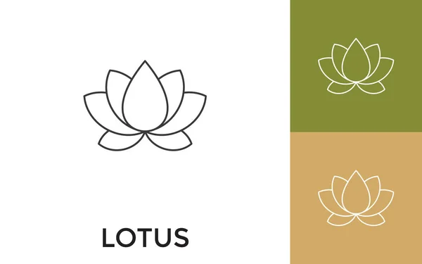 Editable Lotus Thin Line Icon Title Useful Mobile Application Website — Stock Vector