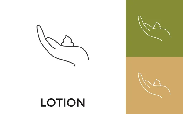 Editierbares Lotion Thin Line Icon Mit Titel Nützlich Für Mobile — Stockvektor