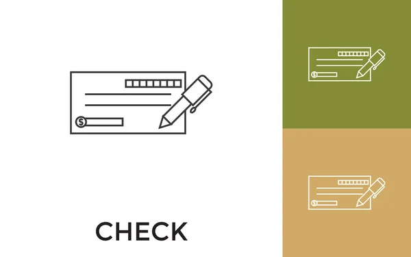 Verificación Editable Icono Línea Delgada Con Título Útil Para Aplicaciones — Archivo Imágenes Vectoriales