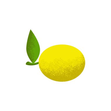 Yeşil yaprak ile limon sarısı. Yalıtılmış nesne.