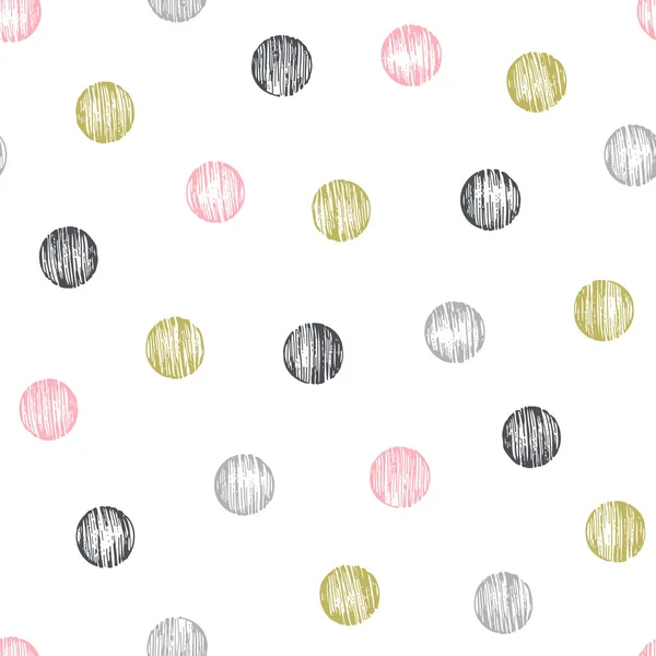 Colorful Dots Seamless Pattern Baby Girl Background Vector Illustration — Stock Vector
