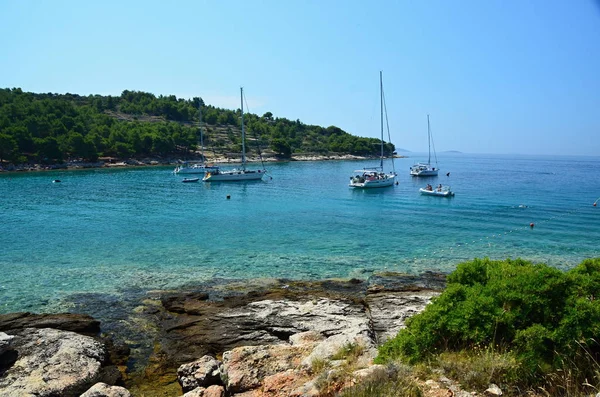 Blick Auf Das Adriatische Meer Von Der Kroatischen Küste — Stockfoto