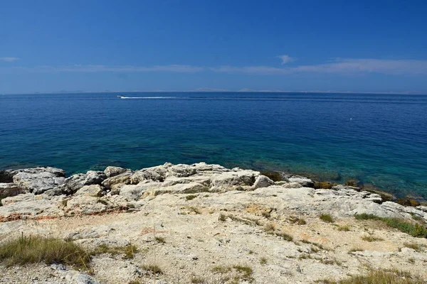 Vista Del Mare Adriatico Dalla Costa Croaziana — Foto Stock