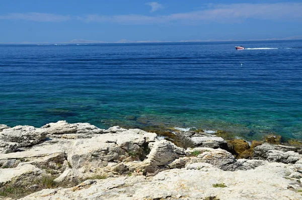 Visión Del Mar Adriático Costa Croatica —  Fotos de Stock