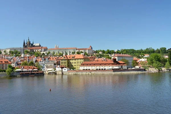 Vista Desde Puente Carlos Castillo Praga República Checa — Foto de Stock