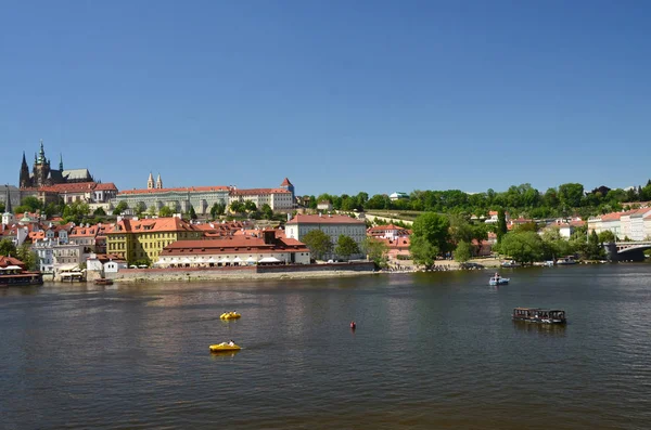 Vista Desde Puente Carlos Castillo Praga República Checa — Foto de Stock