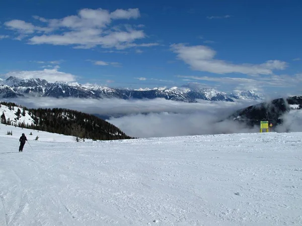 Vista Las Montañas Invierno Schladming Dachstein — Foto de Stock