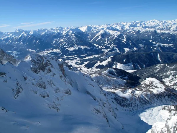 Blick Auf Die Winterberge Schladming Dachstein — Stockfoto