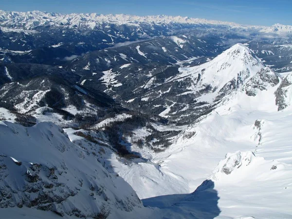 Blick Auf Die Winterberge Schladming Dachstein — Stockfoto