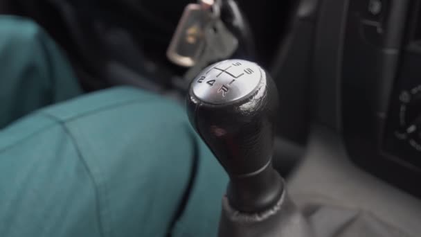 Manual Stick Shift Gearing Close — Vídeo de Stock