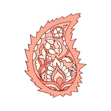 Mehndi elementi, izole, vektör