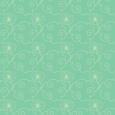 Sualtı yaşamı sorunsuz desen anahat, vektör