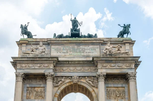 View Top Arco Della Pace Milan Italy — Stock Photo, Image