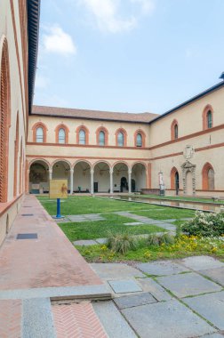 Milan, Italy - May 29, 2018: La Corte Ducale in Castello Sforzesco.