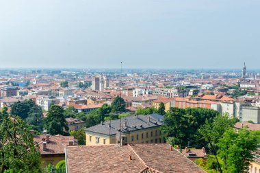 Bergamo İtalya için panoramik görünüm.