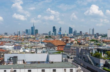 Milan, İtalya - 31 Mayıs 2018: Panoramik Milan, İtalya.