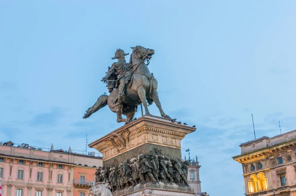 Morgon Visa För Ridsport Monumentet Till Kung Victor Emmanuel Piazza — Stockfoto