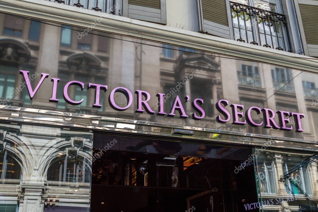 Milan, Italy - June 1, 2018: Victoria's Secret sign at fashion store.