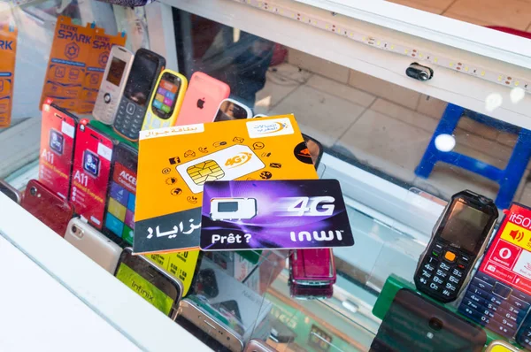 Marrakesz Maroko Czerwca 2018 Maroko Inwi Prepaid Starter Telefonu Karty — Zdjęcie stockowe
