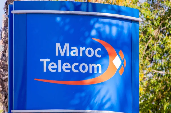 Marrakesch Marokko Juni 2018 Logo Und Zeichen Der Maroc Telecom — Stockfoto