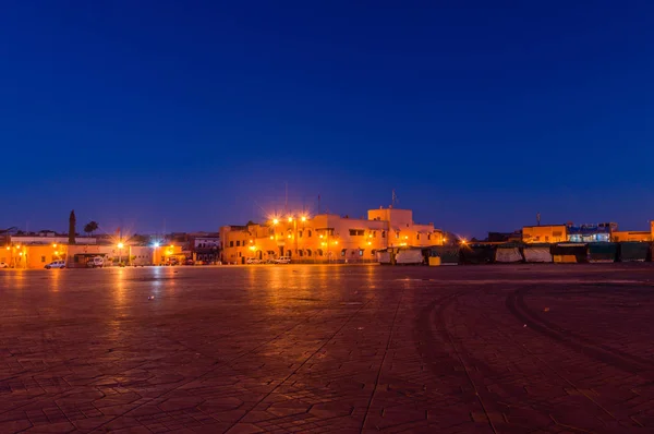 Площадь Джемаа Эль Фна Ночью — стоковое фото