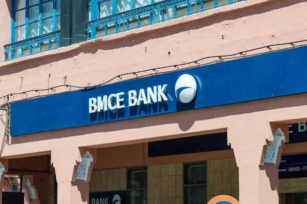 Marrakech Marruecos Junio 2018 Logotipo Signo Del Banco Bmce Marrakech — Foto de Stock