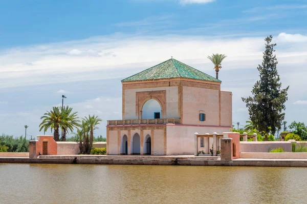 Marrakech Marrocos Junho 2018 Pavilhão Jardim Menara Marrakech Marrocos — Fotografia de Stock