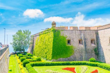 Sur Montjuic Kalesi Barcelona, İspanya.