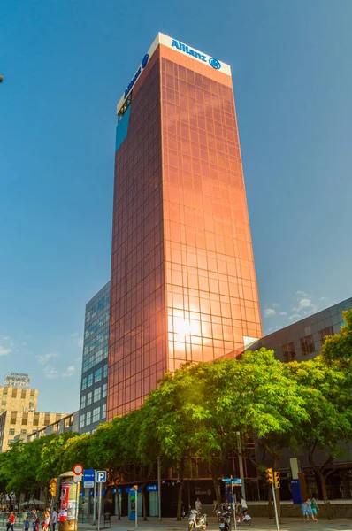Barcelona España Junio 2018 Edificio Allianz Torre Allianz Torre Allianz —  Fotos de Stock