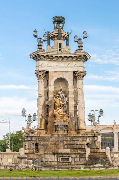 Monumentale Fontein Placa Espanya Barcelona Spanje Spanje — Stockfoto